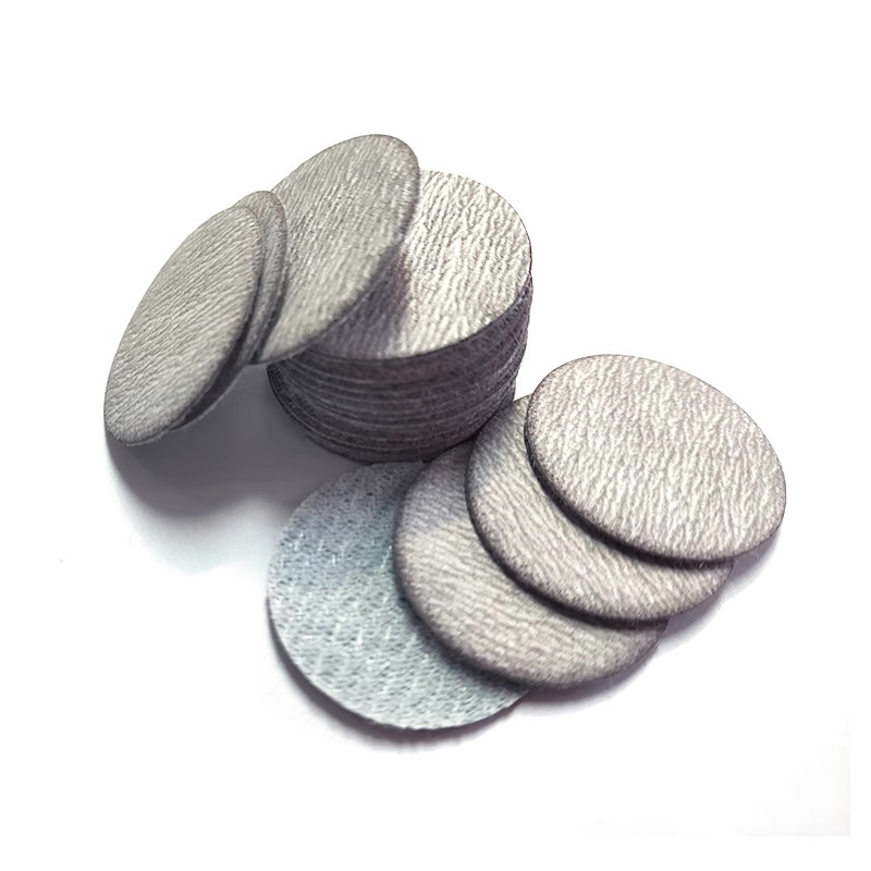 50mm-2″Inch Flocking Dry Sanding Discs Hook and Loop Sandpaper Pads White Sand