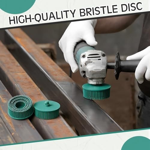 Acellegic 10 Pcs 2 Inch Bristle Disc Grit 50# Abrasive Coating Removal Disc G…