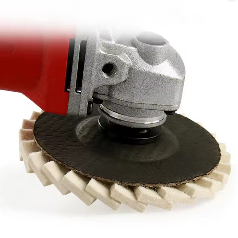 5″ Wool Felt Flap Disc Metal Working Polishing Buffing Wheel for Grinder