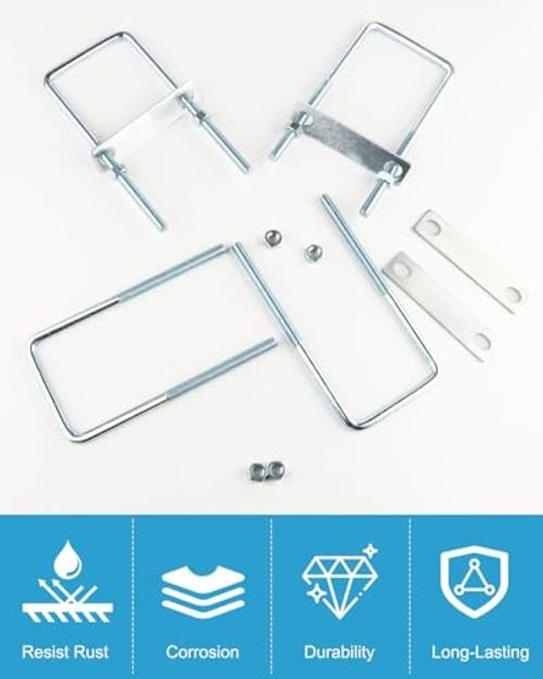 Pcs Square U Bolts 3 Inch Wide Zinc Plated, U Bolt Carbon Steel for 6