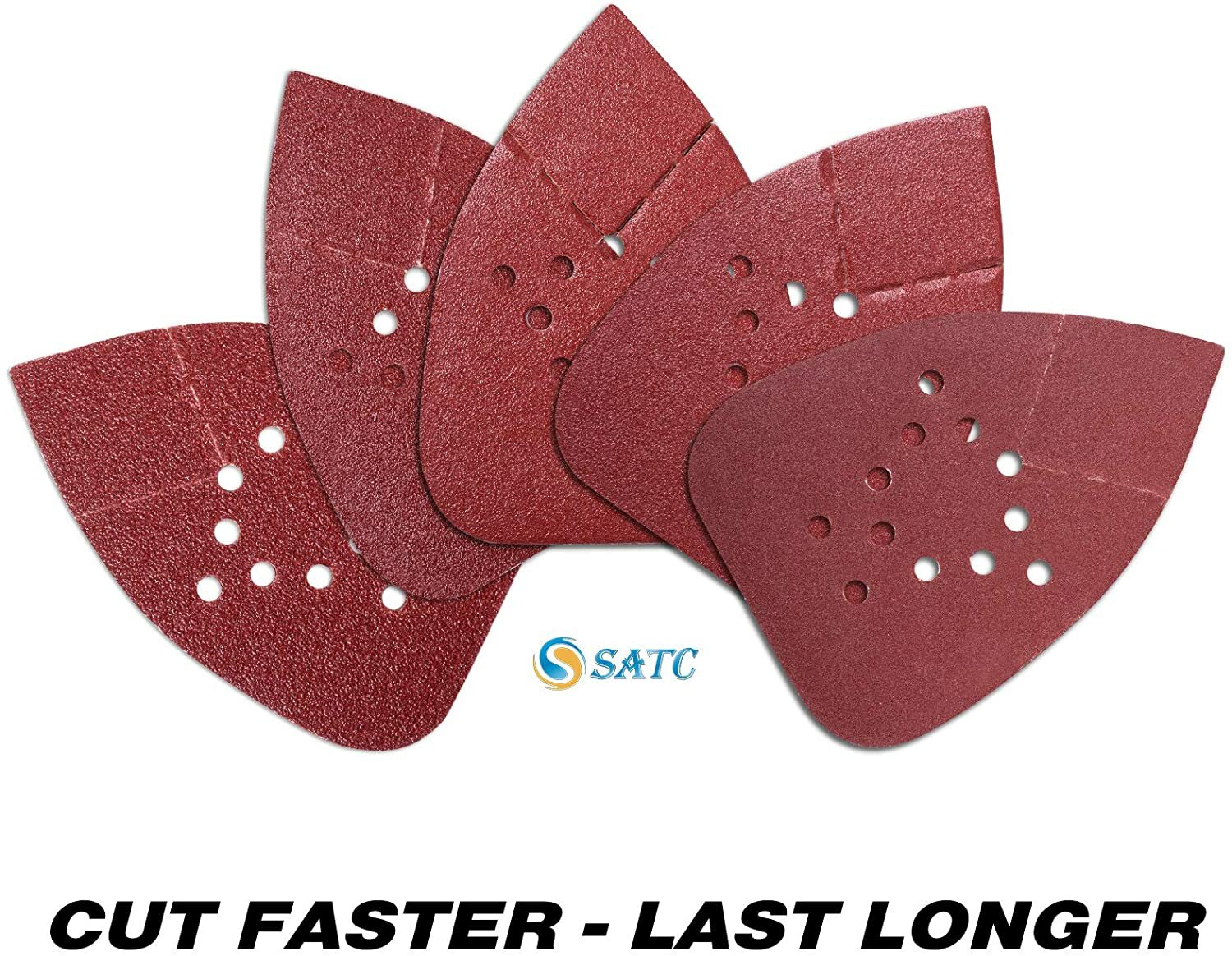 Mouse Sander Sandpaper Detail Sanding Pads Hook Loop 60-220Grit for Black+Decker
