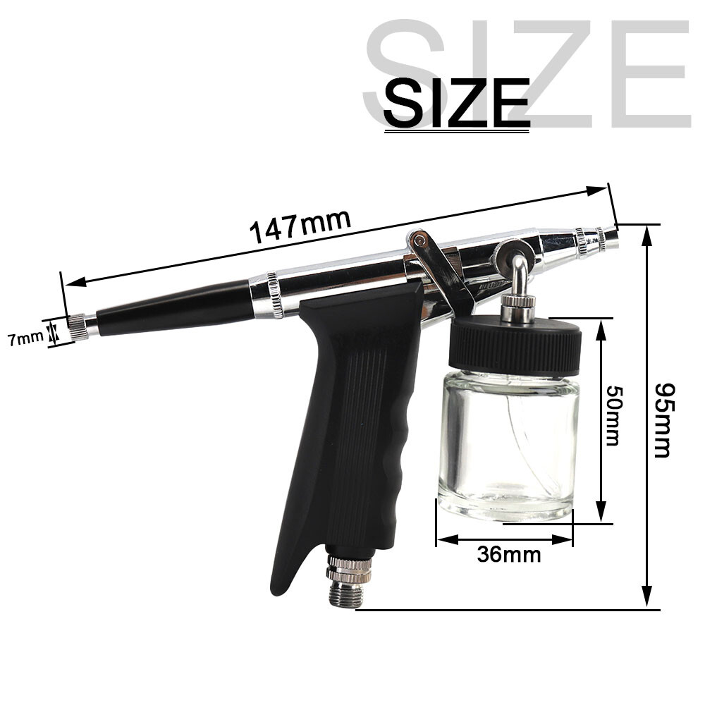147mm Double Action Mini Air Brush Spray Gun Kit For Cake Decorating Tattoo Tool