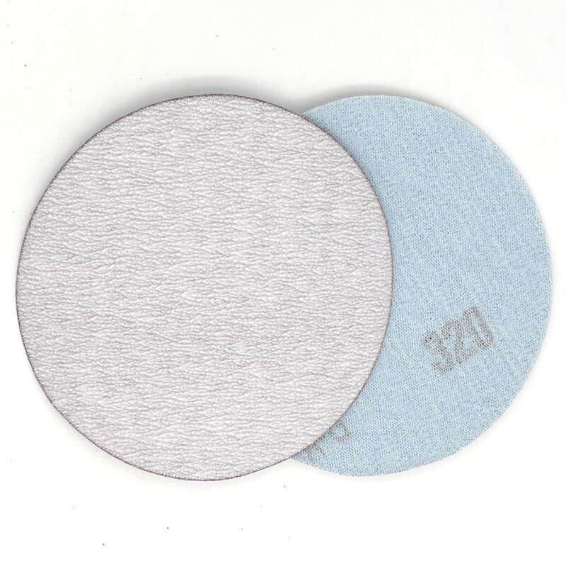 6 Inch 150mm Flocking White Sand Dry Grinding Sandpaper Disc 60~1000# Hook &Loop