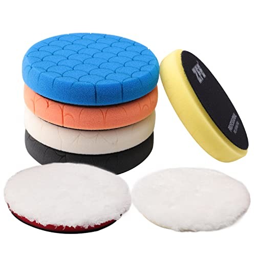 Almohadillas de 6 Inch (150mm) 7 almohadillas de pulido de gofres de 6 pulgadas