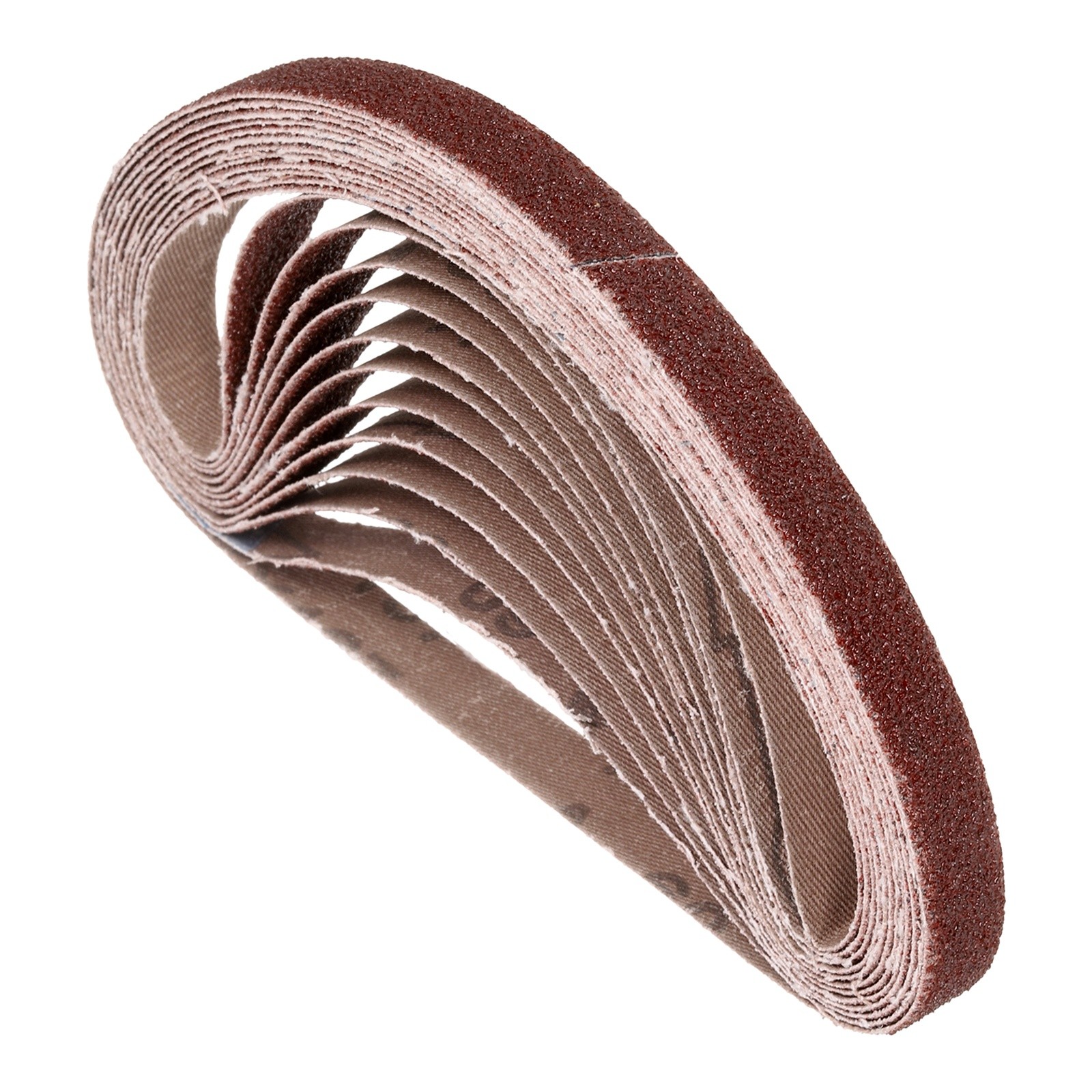 24 Pcs Sanding Belts 1/2 x 18 Inch 60 Grit Aluminum Oxide Abrasive Sandpaper