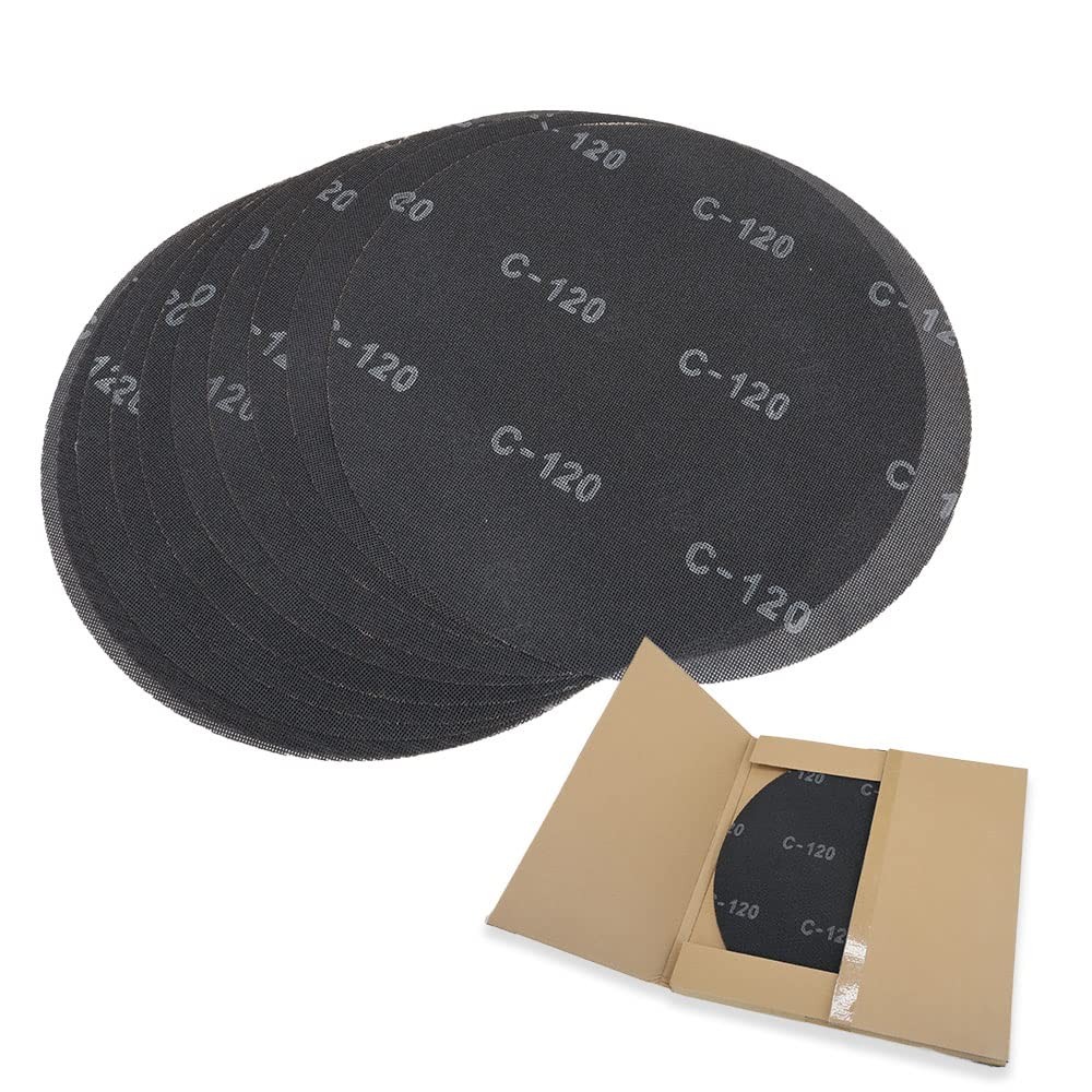 17 Inch Sanding Screen Discs Mesh Floor Black Silicon Carbide 120 Grit 10 PCS