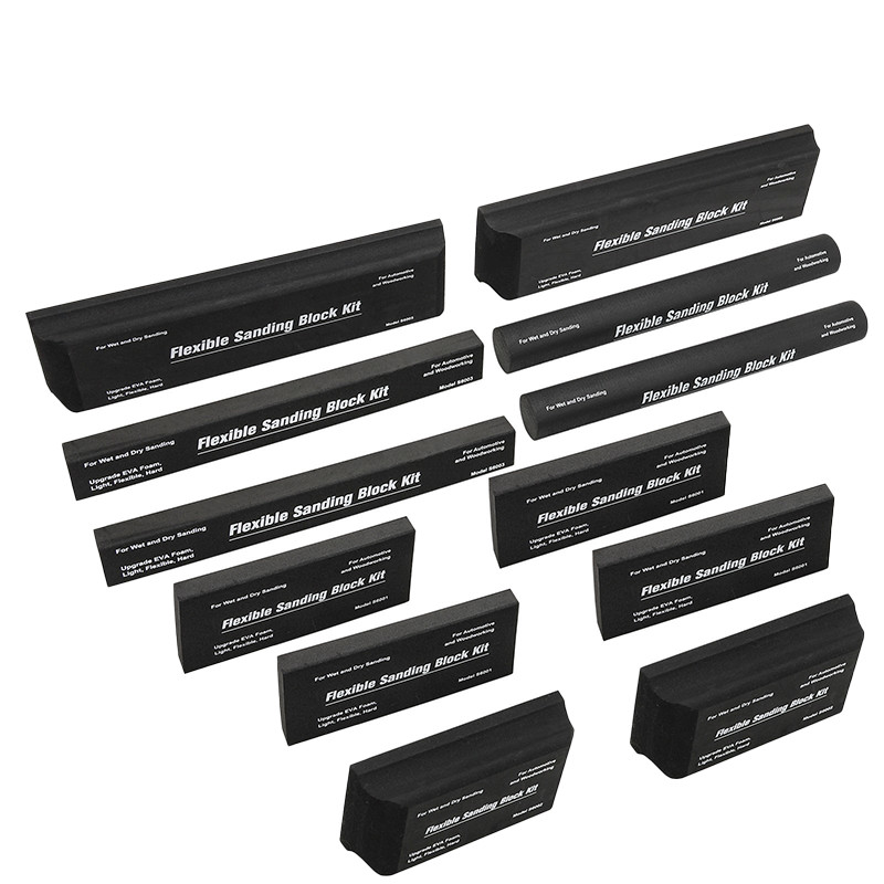 12x Sanding Block Kit Flexible EVA Wet Dry Sanding Blocks for Auto Body Woodwork