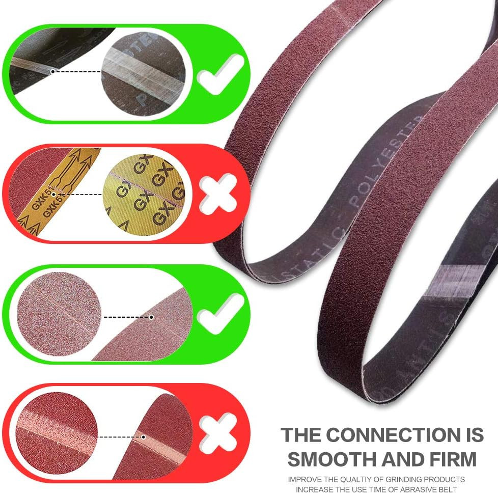 1 X 42 Inch 400 Grit Sanding Belt | Premium Aluminum Oxide Sanding Belt |