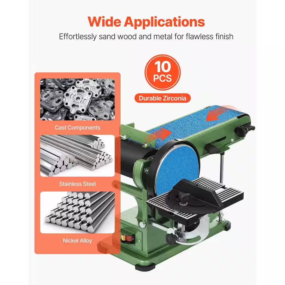 4X36 In. Belt Sander Sanding Belts, 10PCS (2 of Each 40 60 80 120 240 Grits) Zir