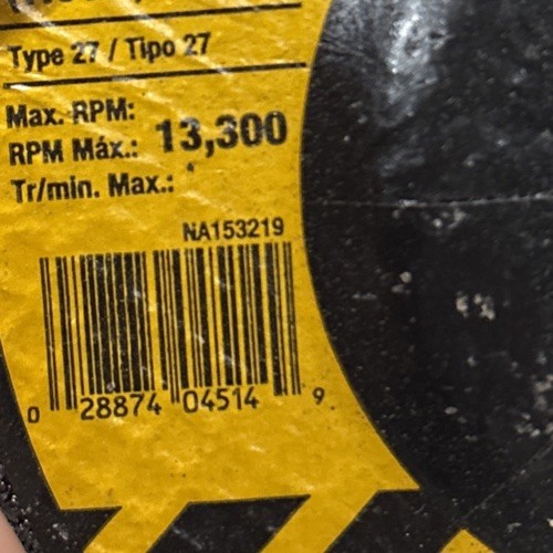 DeWalt DW4514 1/4″ Thick Grinding Wheel with 4-1/2″ Diameter,7/8″ Arbor- 3 Pack