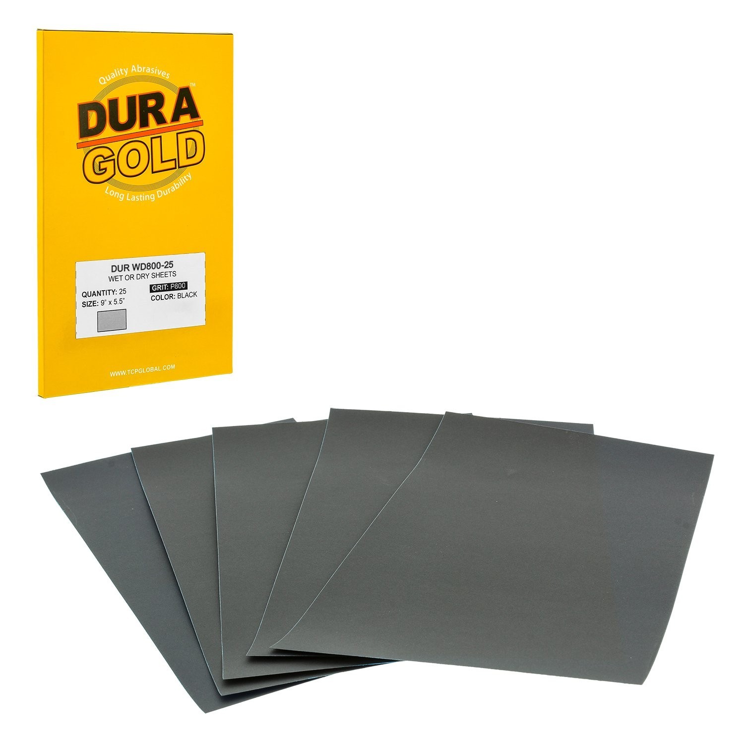 Exceptional 800 Grit Sandpaper – 25 Sheets 5.5″ x 9″ for Auto & Wood Finishing