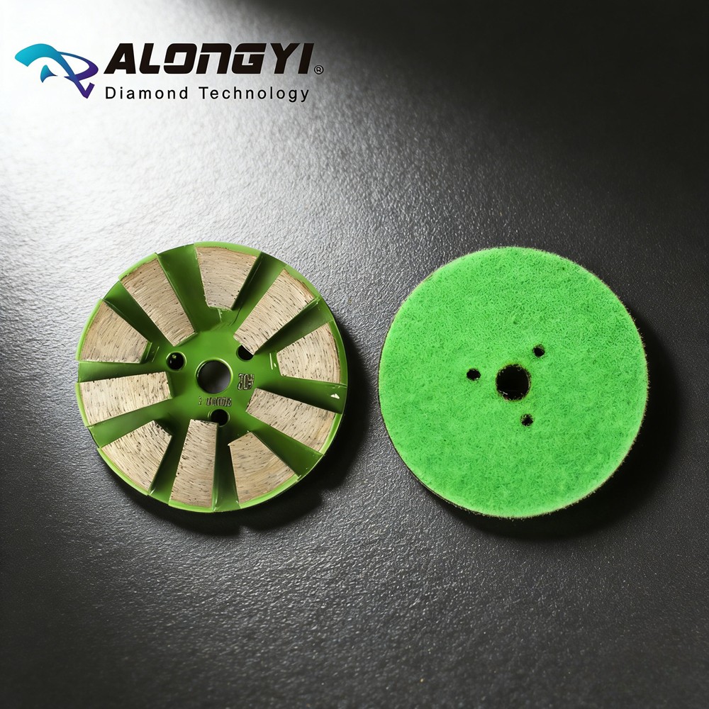 5pcs 3″ Diamond Polishing Pads Metal Bond Concrete Abrasive Wheels Wet Dry Use