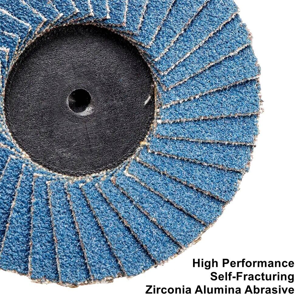 20pcs 2inch Flat Flap Disc Roll Lock Sanding Grinding Wheels 40 60 80 120 Grit