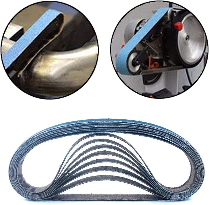 25PACK 3/8″ x 13″ Zirconia Sanding Belts 60 Grit Sandpaper For Metal Woodworking