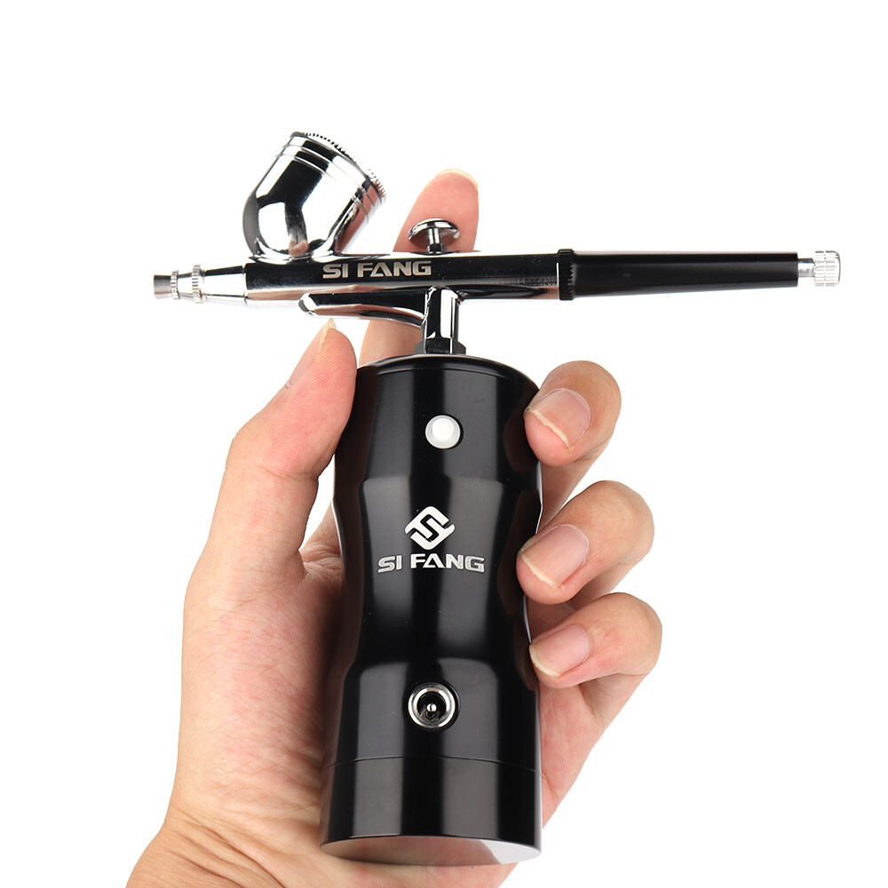 Cordless Airbrush Gun Kit Dual Action Air Spray Gun Compressor Nail Art Paint