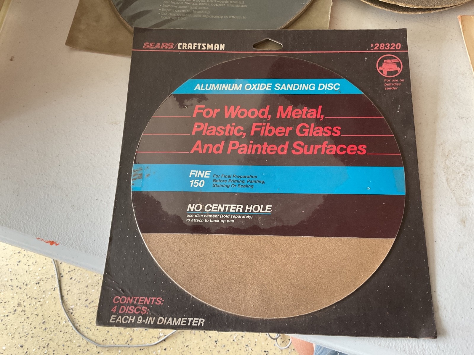 Vintage Sears Craftsman 9” Sanding Wheel Discs: