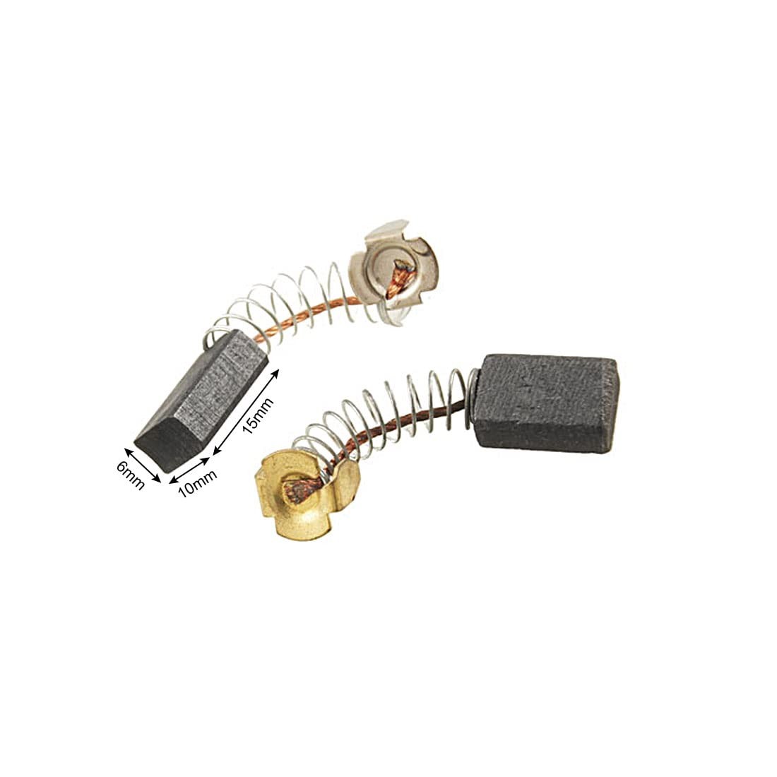 uxcell 5 Pairs Pcs 15mm x 10mm x 6mm Motor Carbon 10pcs 15x10x6mm, Black