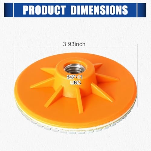 PCS 4 Inch Diamond Polishing Disc with 5/8”-UNC Monoblock Design, Wet/Dry 1