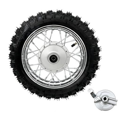 2.5-10 Inch Front Wheel Tire with 1.4 x 10 Inch Rim, Drum Brake and 12mm
