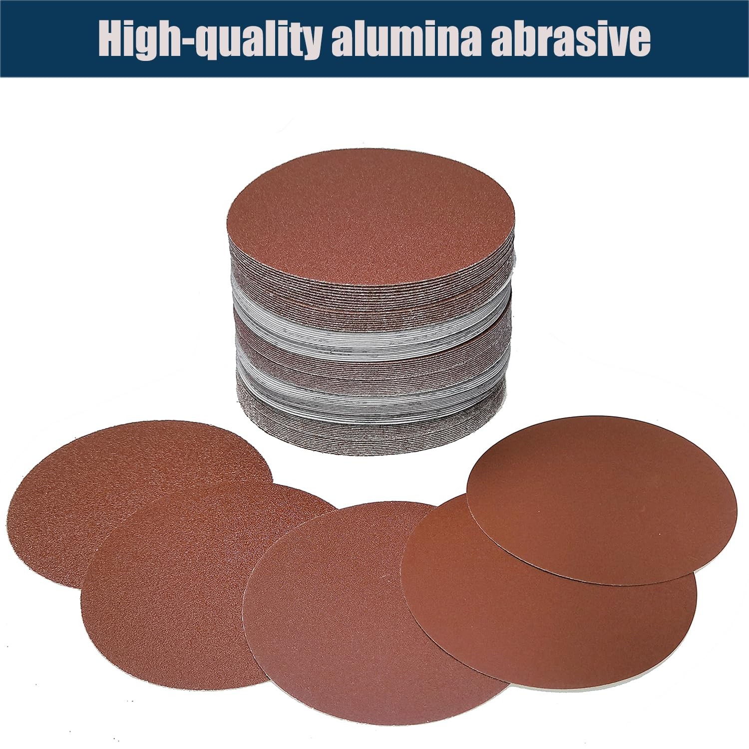 100 PCS 6 Inch Hook and Loop Sanding Disc Set 60 80 120 240 400 Grit Sanding