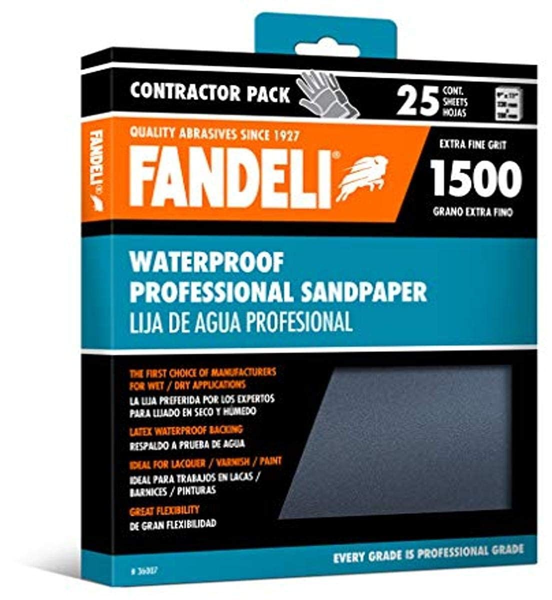 | Waterproof Sandpaper | 1500 Grit | 25 Sheets 9 X 11 | For Car Polishing Wo