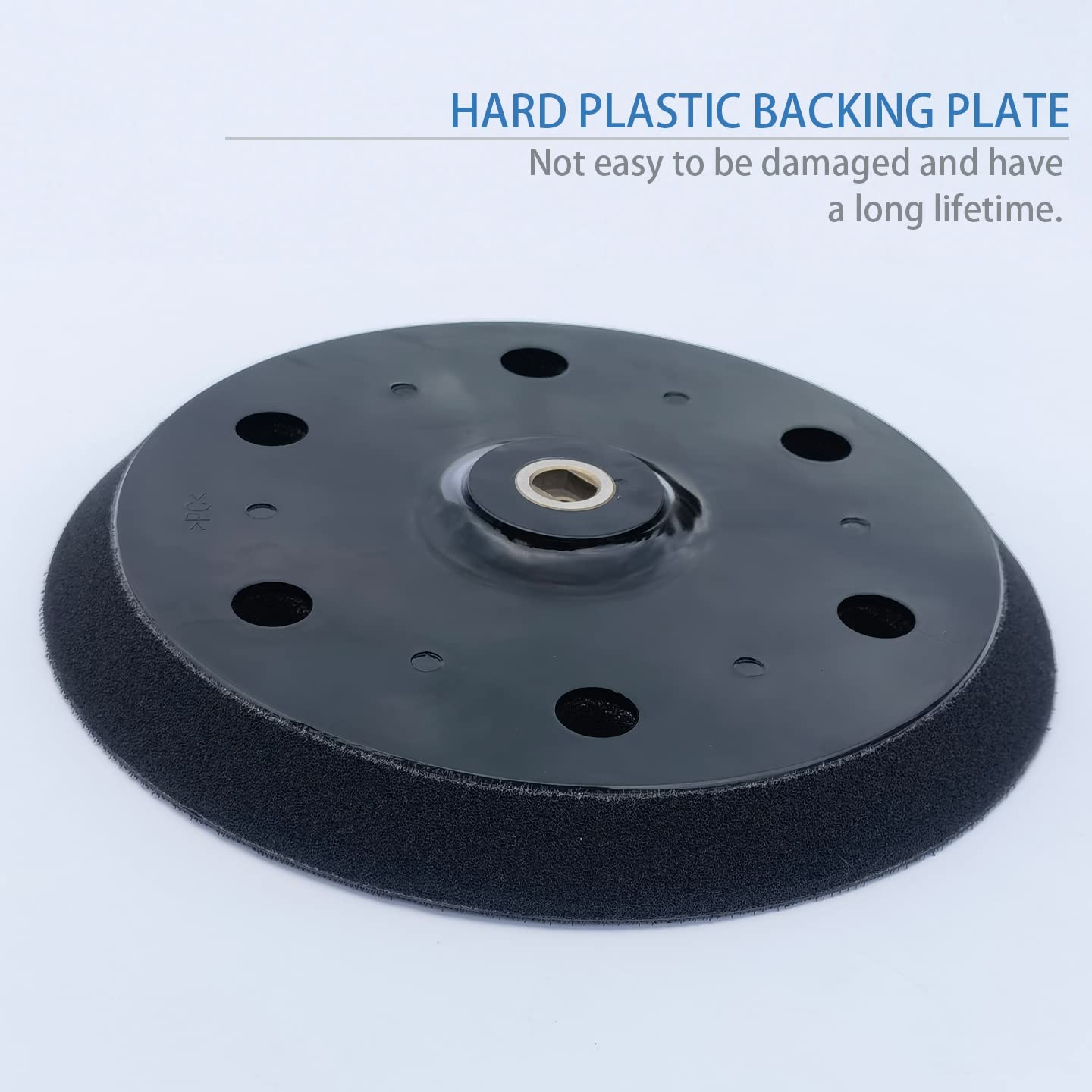 2 Pack 9 inch 6 Hole Hook and Loop Replacement Backing Pad for Orbital Sander