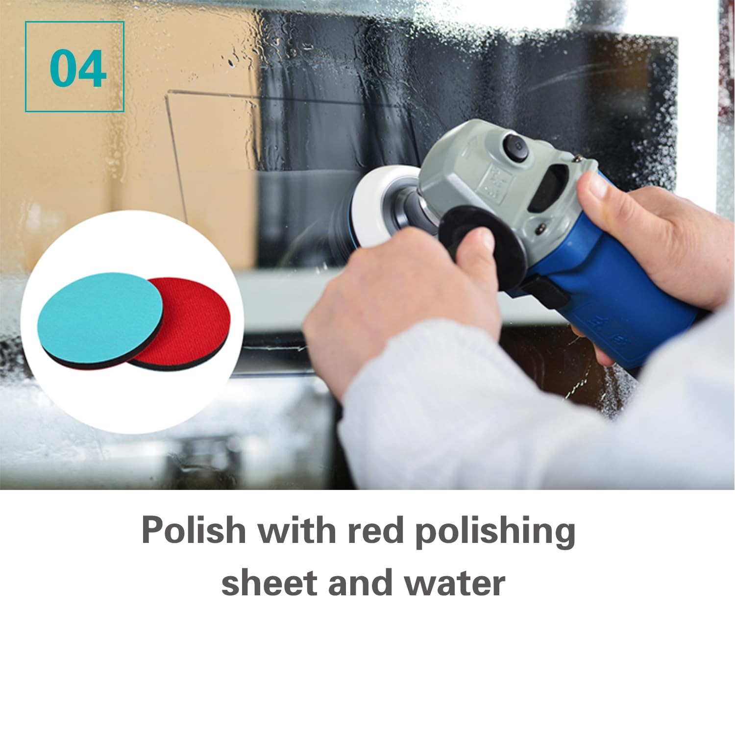 Glass Grinding Polishing Abrasive Disc Sandpaper Pads Kit for Glass Scratch R…