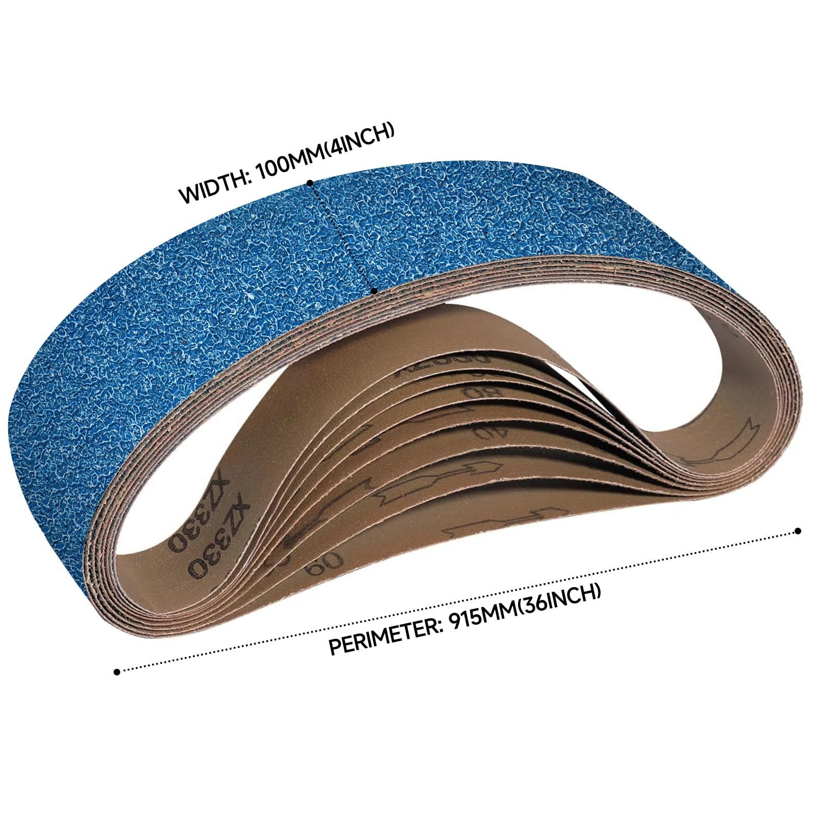 10-Pack 4×36 Inch Zirconia Sanding Belts 40-400 Grit for Wood & Metal Finishing