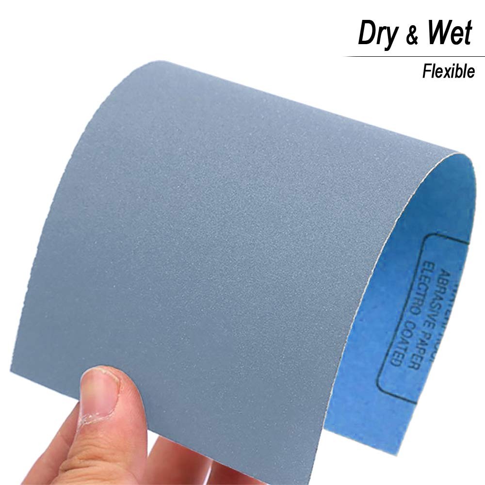 9×3.6 inch 18 Sheets Sandpaper, Wet or Dry 5000-15000 Grit 6 Assortment Sand Pap