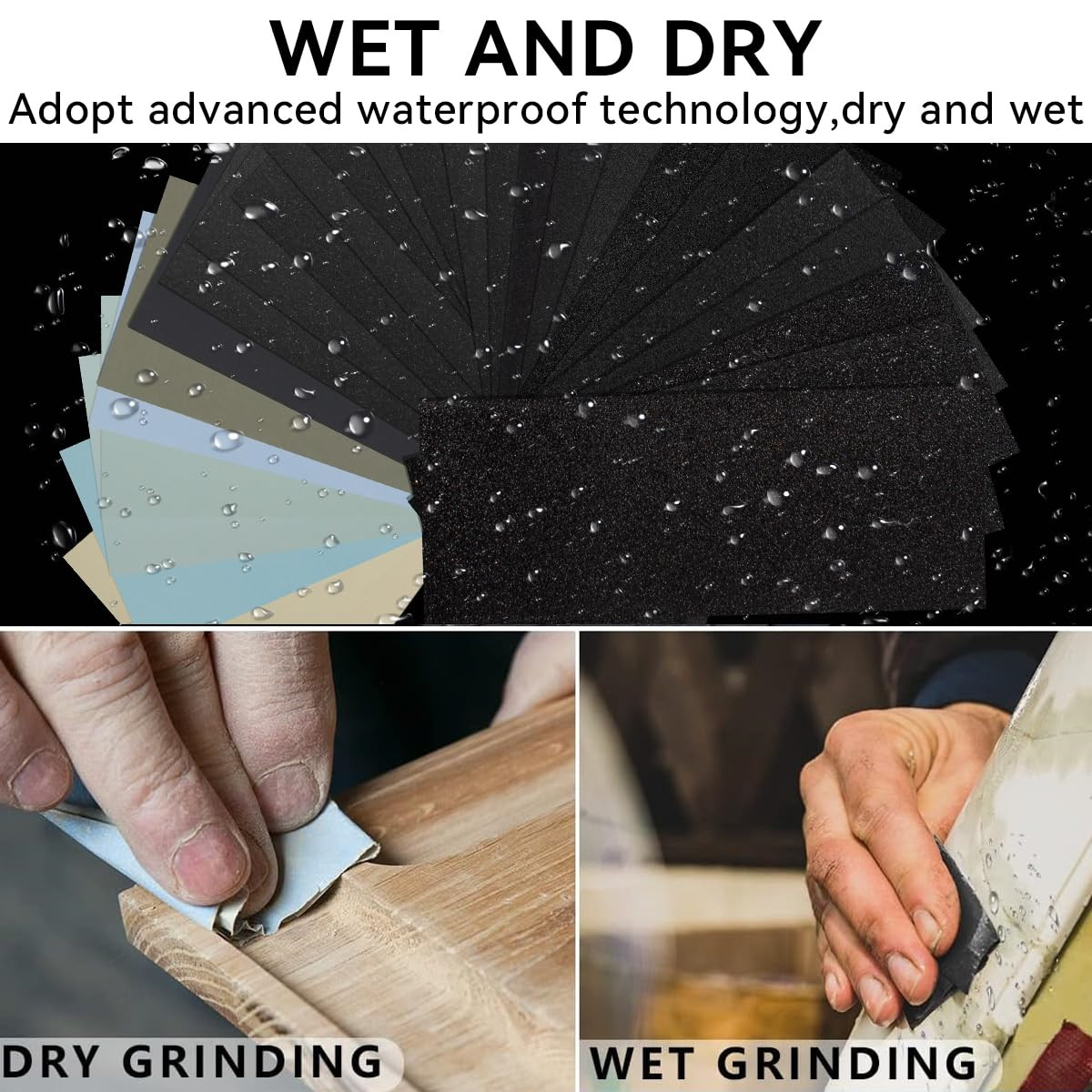 36 Pcs Wet Sand Paper Assortment, 280-3000 Grit 9 X 3.6 Inch |