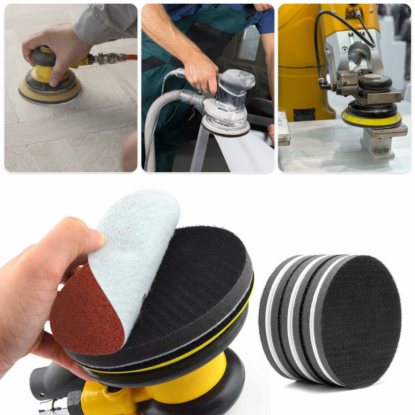 5Inch Soft Density Interface Pad Hook and Loop Sponge Cushion Buffer Backing Pad