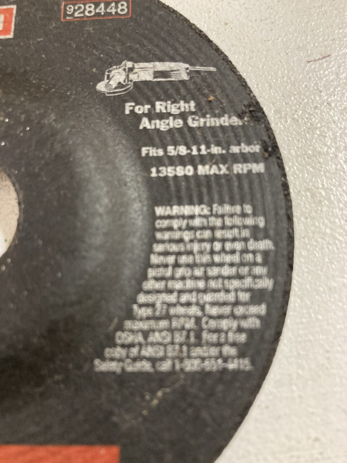 Lot 2 Sears Craftsman 9 28448 Metal Grinding Wheel 24 grit 4 1/2 x1/4x 7/8 in.