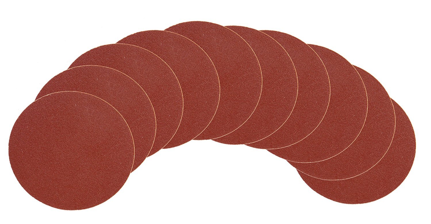 WEN 6SD120 120-Grit Adhesive-Backed 6-Inch Disc Sandpaper, 10 Pack