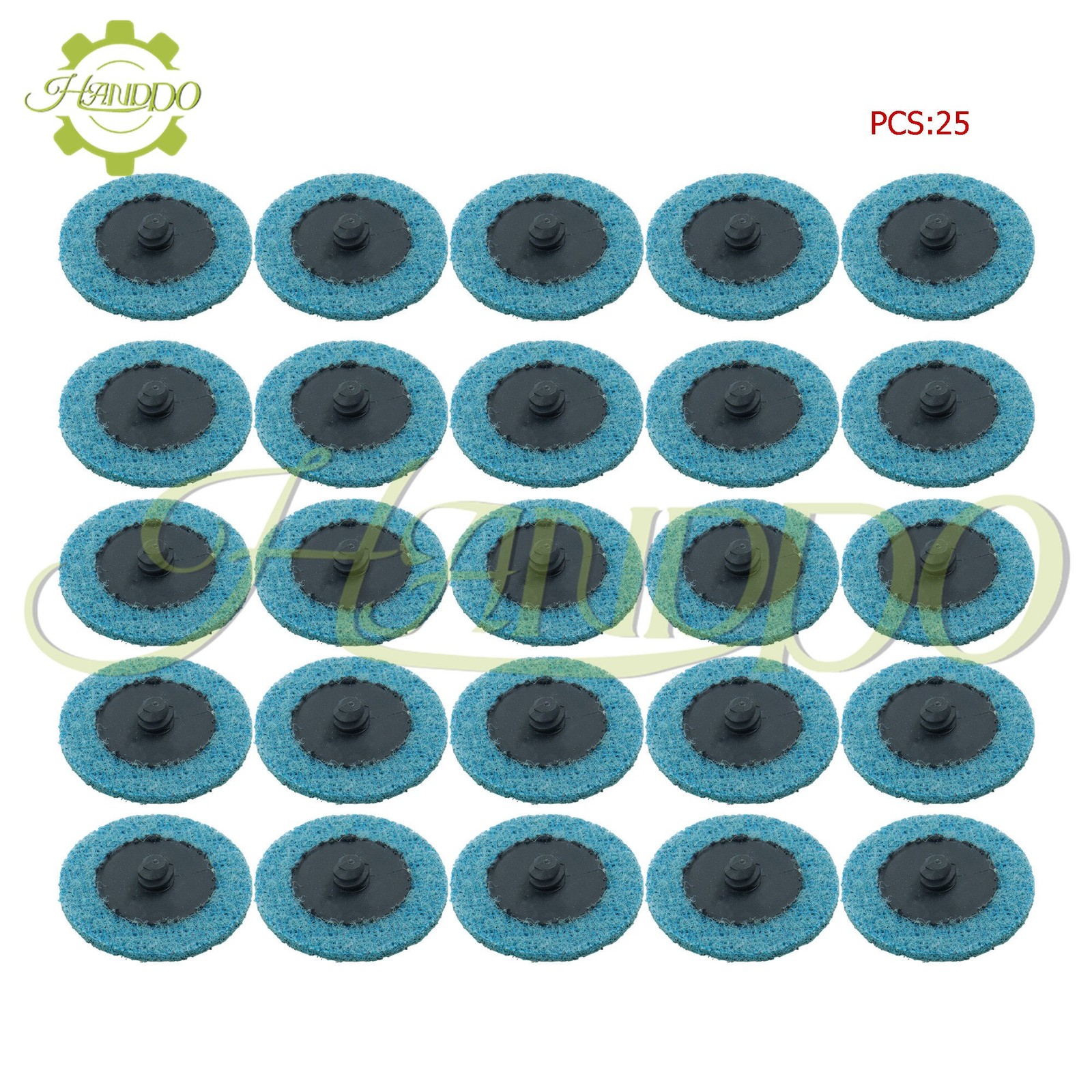 25PCS 2″ Fine Abrasive Non Woven Nylon Quick Change Surface Conditioning Disc