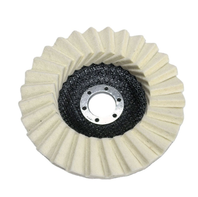 5″ Wool Felt Flap Disc Metal Working Polishing Buffing Wheel for Grinder