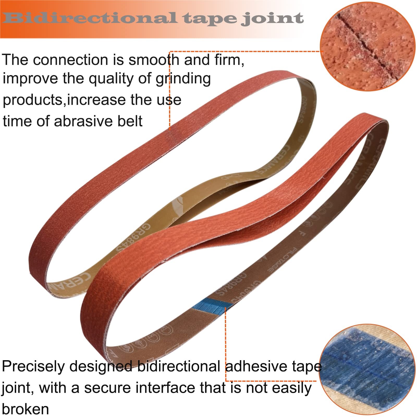Tonmp 12 PCS 1 x 42 Inch Metal Grinding Ceramic Sanding Belts Kit -2 Pcs…