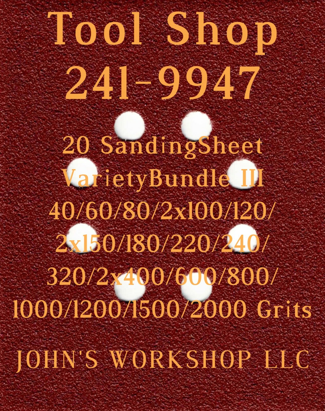 Tool Shop 2419947 – 17 Different Grits – 20 Sheet Variety Bundle III