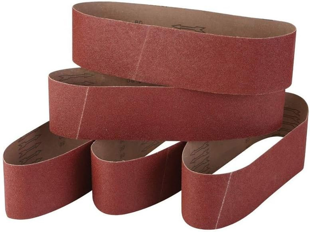 4″ x 36″ Sanding Belts 5 Pack Aluminum Oxide 60 80 120 240 320 Grit Assortment
