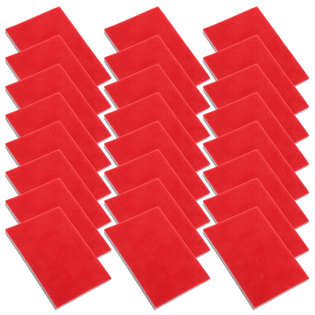 30Pcs Medium Grit Reusable Sanding Sponge for Car Paint Metal Red Sponge