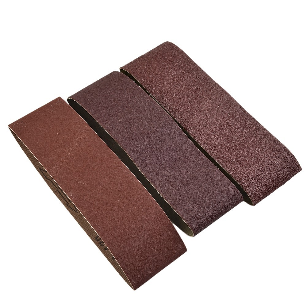 3 Pcs 76*533mm 3*21 Inch Alumina Sand Abrasive Belt 40/80/120 Grit Grinding New
