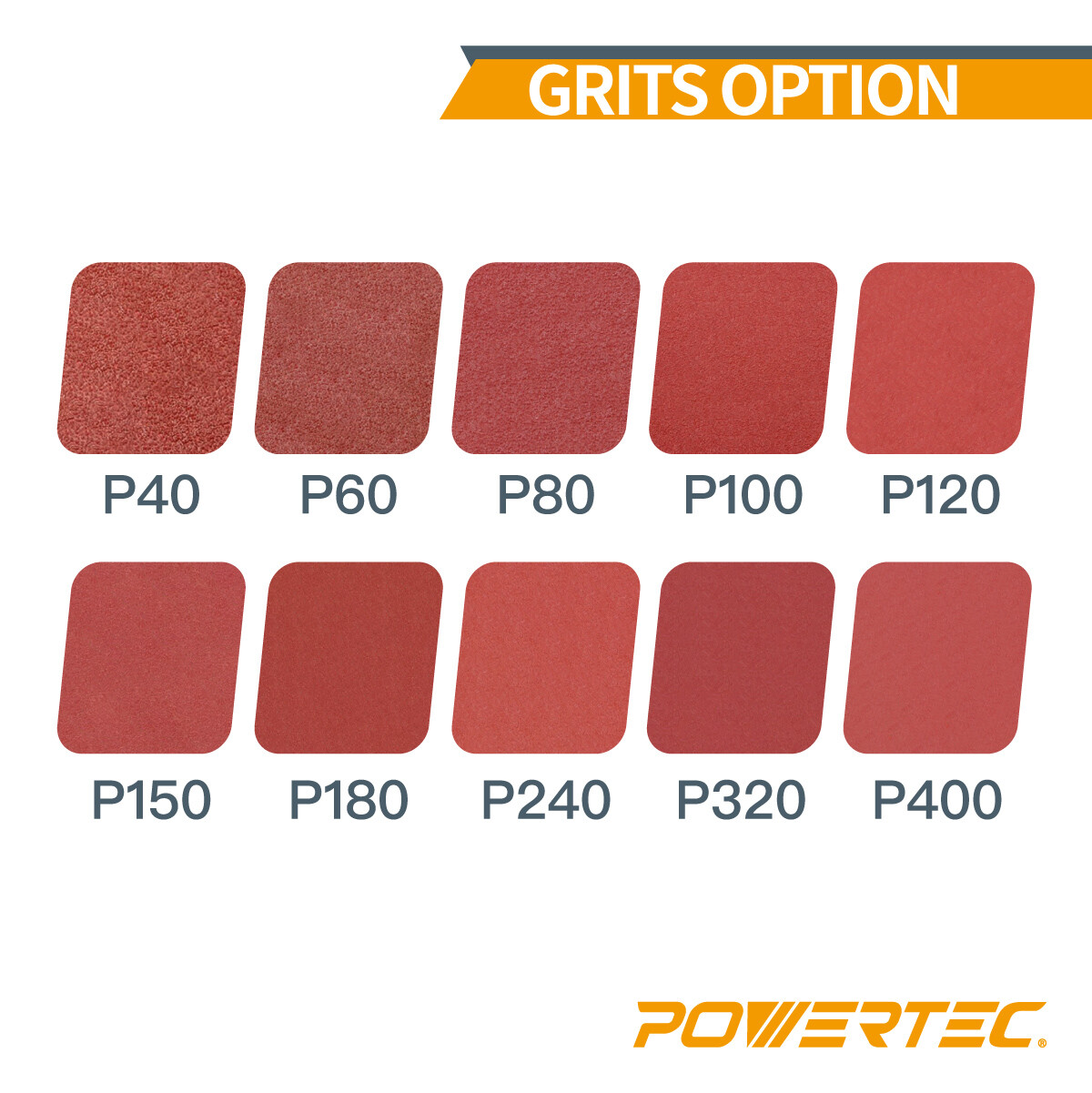 POWERTEC 4 x 36″ Sanding Belt 120 Grit 10pcs Aluminum Oxide Sandpaper 110110