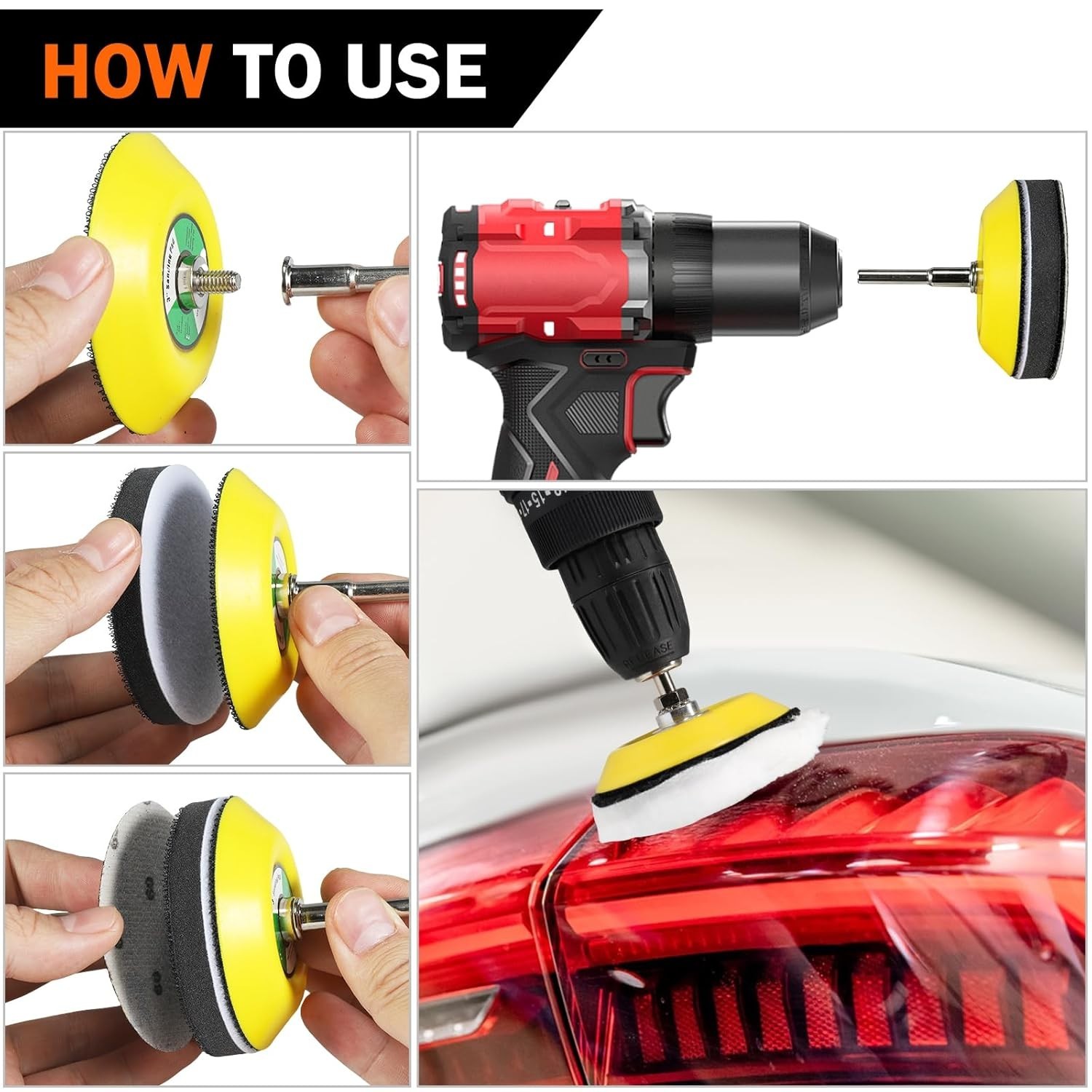 Sanding Disc Kit 133PCS Polishing Headlight Restoration Buffing Pads