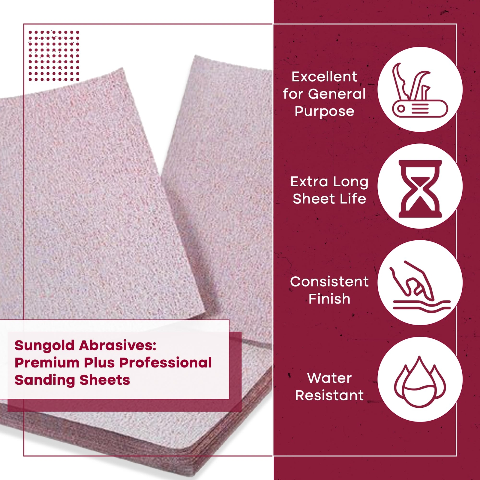 25PCS 9″x11″ 600 Grit Sanding Sheets Stearated Aluminum Oxide Sandpaper