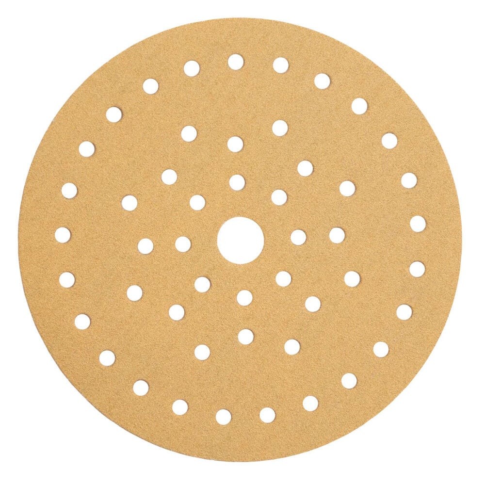 Mirka Goldmultifit 6 Inch P60 Grit Vacuum Sanding Disc, 50 Pieces
