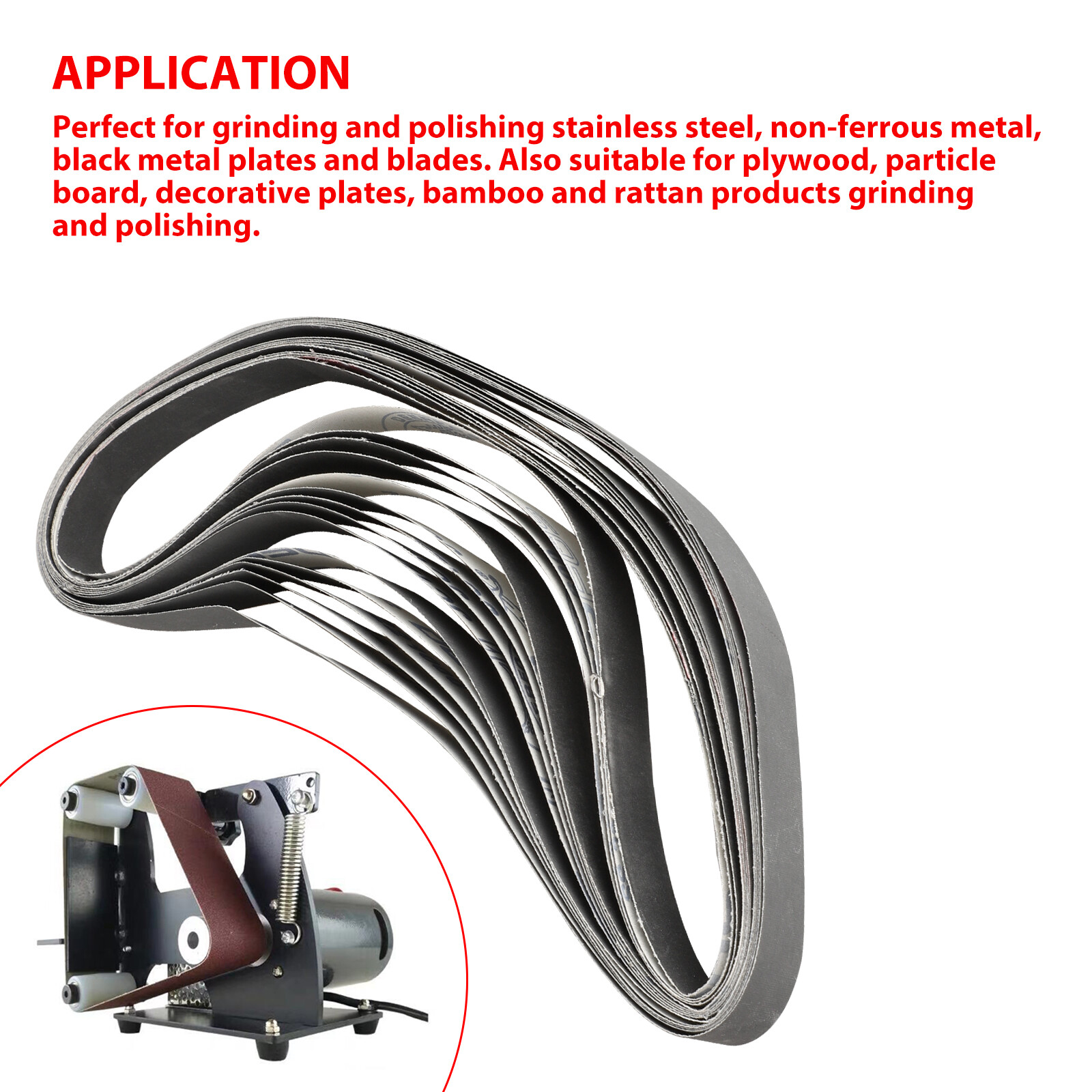 30/15x 1×30″ Sanding Belt Grinding Polishing Sander Sandpaper 600 800 1000 Grit