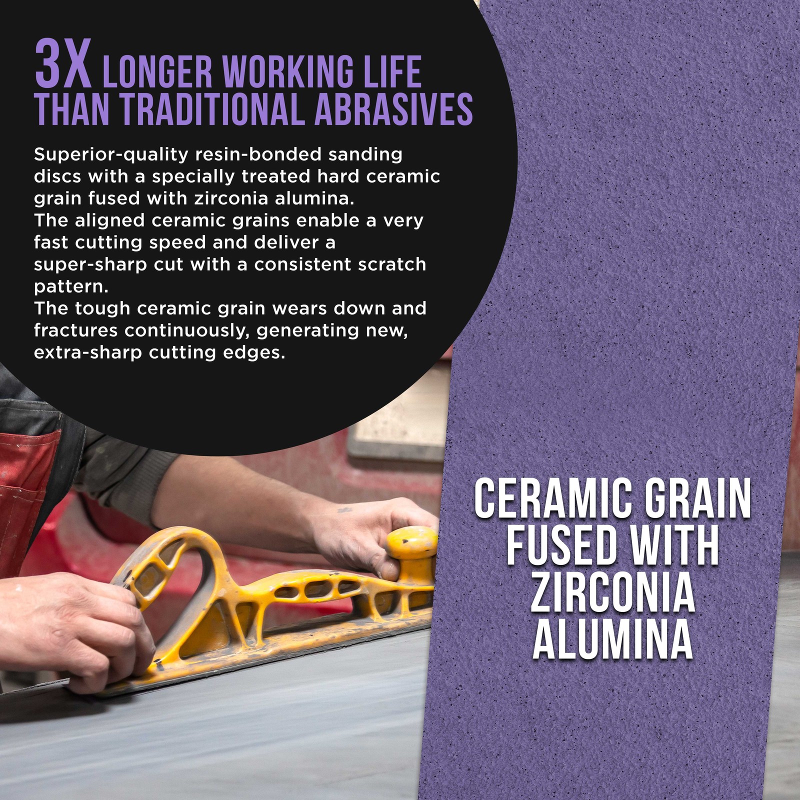 40 Grit Purple Ceramic 2.75″ x 12 Yard Roll Self Adhesive Longboard Sandpaper