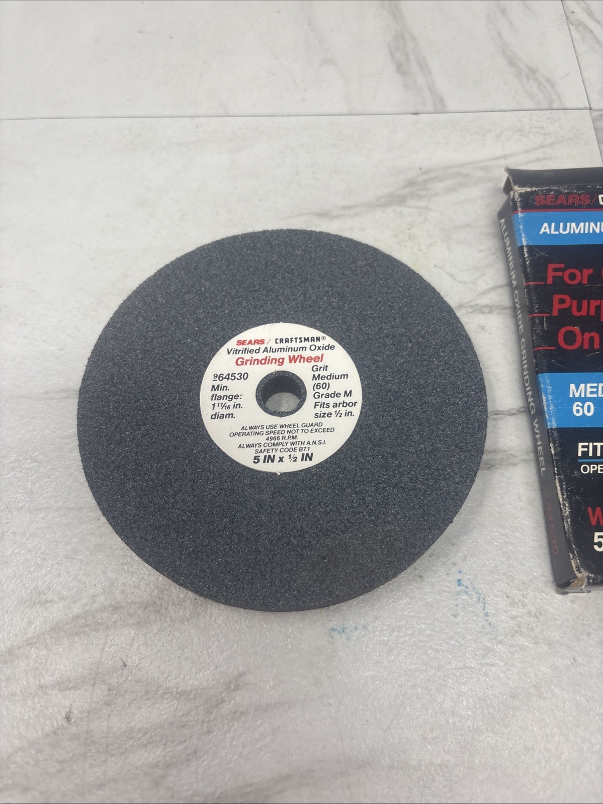 sears craftsman 964530 5 Inch X 1/2 Medium 60 Grinding Wheel