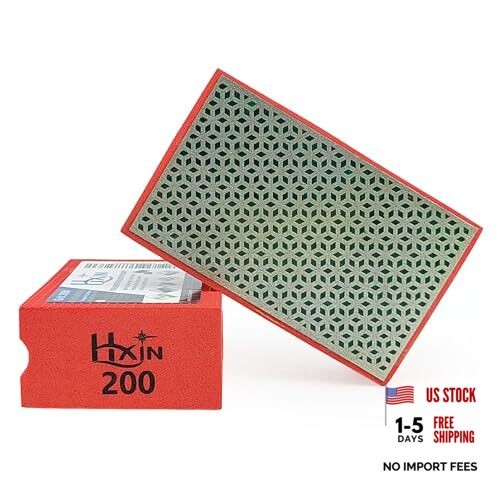 Diamond Hand Polishing Pad Diamond Sanding Block Foam Backed 200# Cubic 1