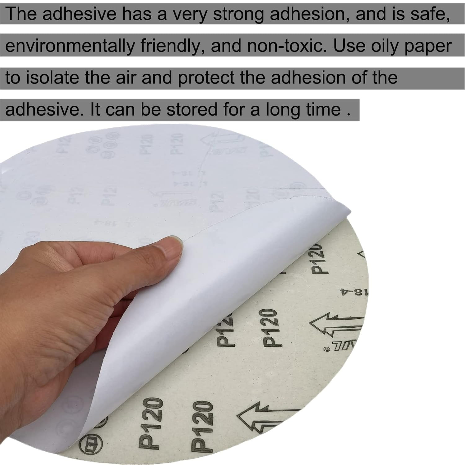 18 Pcs 12 Inch PSA Sanding Disc, Self Adhesive Sandpaper, Grit Aluminum Oxide