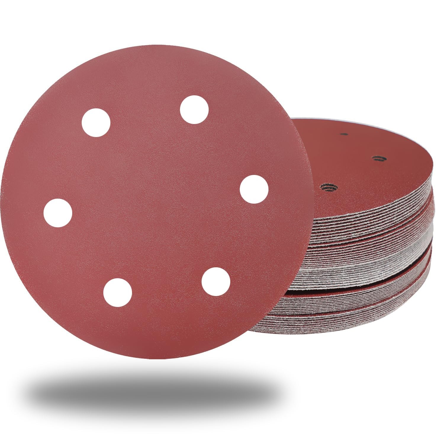50 PCS 9 Inch 6 Hole 240 Grit Drywall Sanding Discs – 9″ Hook & Loop Aluminum…